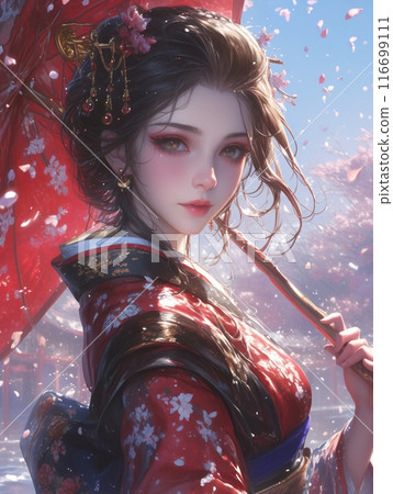 Japanese woman in traditional dress 116699111