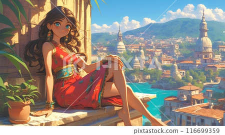 Indian woman in traditional dress 116699359