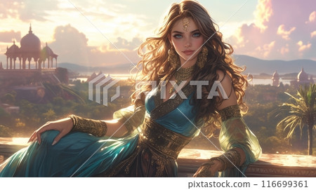 Indian woman in traditional dress Indian woman in traditional dress 116699361