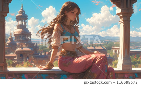 Indian woman in traditional dress 116699572