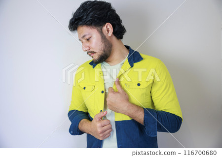 Man in work clothes: Ennui Man in work clothes: Ennui 116700680