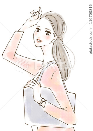 Lifestyle image of a working person: Going to work with a smile, going home Lifestyle image of a working person: Going to work with a smile, going home 116700816