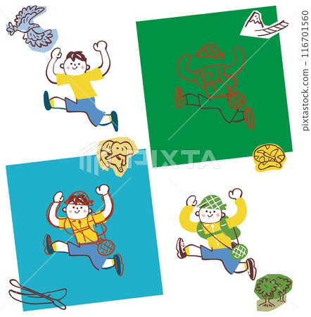 Stock illustrations of my everyday life and my dreams set Stock illustrations of my everyday life and my dreams set 116701560