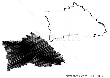 Shire of Gannawarra (Commonwealth of Australia, Victoria state, Vic) map vector illustration, scribble sketch Gannawarra Shire Council map 116701758