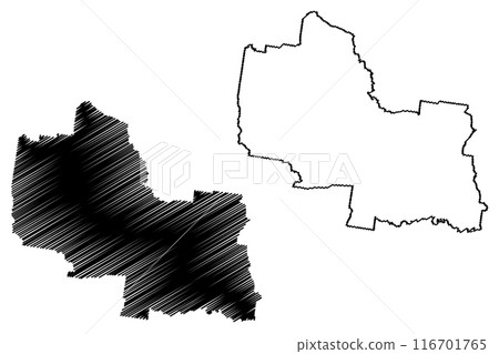 Golden Plains Shire (Commonwealth of Australia, Victoria state, Vic) map vector illustration, scribble sketch Golden Plains Shire Council map 116701765