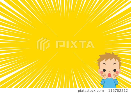Cute little boy calling out "Hey!" illustration cartoon background copy space template Cute little boy calling out "Hey!" illustration cartoon background copy space template 116702212