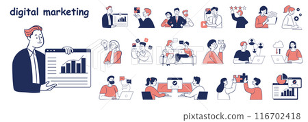 Person business fashionable illustration material 116702418