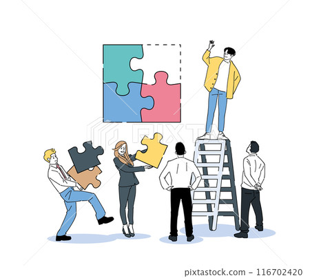 Person business fashionable illustration material 116702420