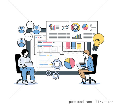 Person business fashionable illustration material 116702422