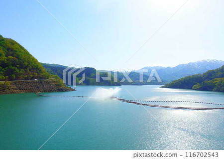 Sagae Dam Gassan Lake Large Fountain Gassan Nishikawa Town Sagae Dam Gassan Lake Large Fountain Gassan Nishikawa Town 116702543