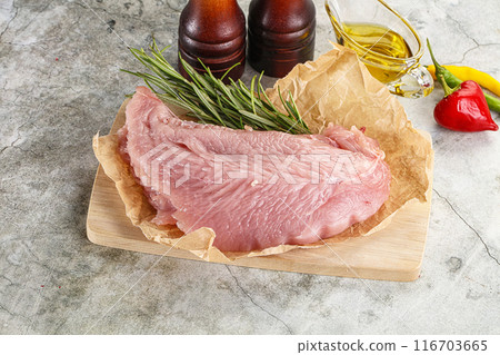 Raw turkey breat fillet for cooking 116703665