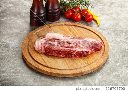 Raw beef chuck roll steak Raw beef chuck roll steak 116703700