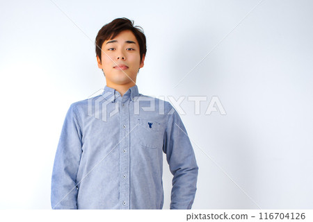 Male's portrait in her twenties Male's portrait in her twenties 116704126