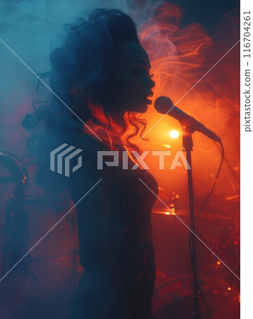 the singer sings in a restaurant 116704261