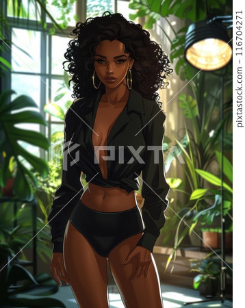 woman in photo video shooting woman in photo video shooting 116704271