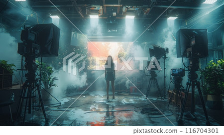 woman in photo video shooting 116704301