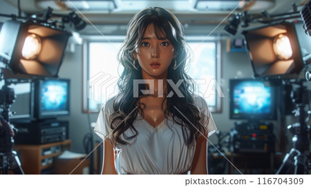 woman in photo video shooting 116704309