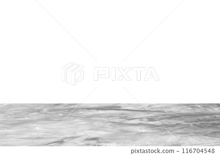 Empty gray concrete floor isolated on white background Empty gray concrete floor isolated on white background 116704548