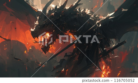 fire-breathing dragon 116705052