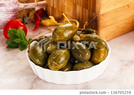 Marinated Caper Berries snack appetiser 116705259