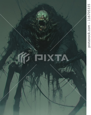 evil spider monster evil spider monster 116705335