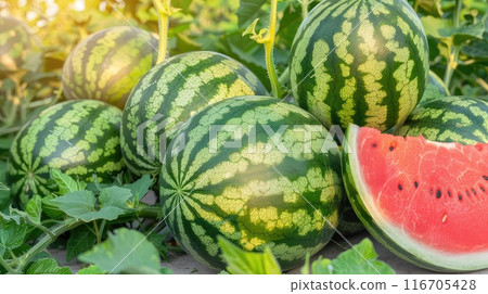 Watermelon field. 116705428