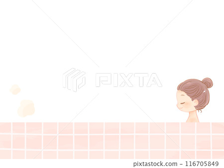 Relaxed woman taking a bath 116705849