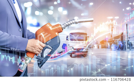 CG illustration: Image material for gasoline price data analysis 116706428