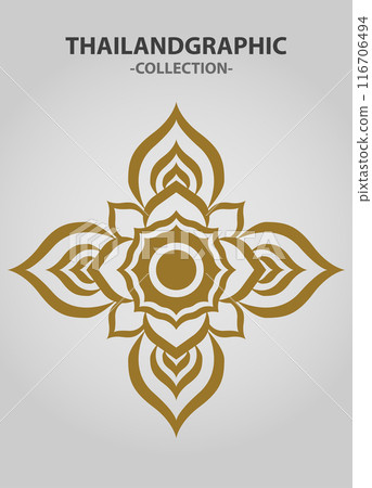 Vector element ethnic decorative ornament ethnic thai illustration 116706494