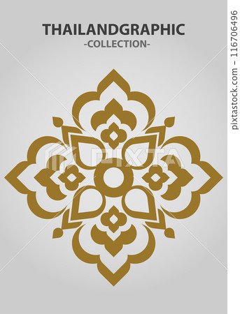 Vector element ethnic decorative ornament ethnic thai illustration 116706496