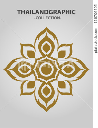 Vector element ethnic decorative ornament ethnic thai illustration 116706505