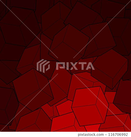 Red background from cubes. Vector illustration for your graphic design.Vector illustration for your graphic design. Red background from cubes. Vector illustration for your graphic design.Vector illustration for your graphic design. 116706992