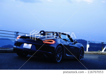 Shiny black sports car Shiny black sports car 116707053