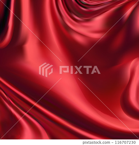 Red fabric texture background, red fabric crumpled background, close up, Top view Red fabric texture background, red fabric crumpled background, close up, Top view 116707230