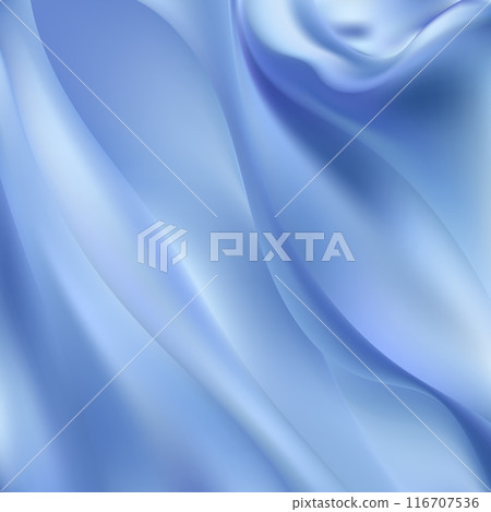 The texture of the crumpled fabric is light blue. Forming a pattern. eps 10 116707536