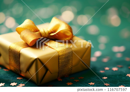 閃亮的金絲帶禮物 116707597