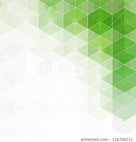 Green hexagon background. Vector graphics. Presentation template. 116708212