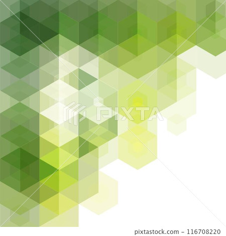 Abstract green hexagon pattern element background. Overlapping geometry design. Modern simple style hexagon graphic concept. Vector illustration. 116708220