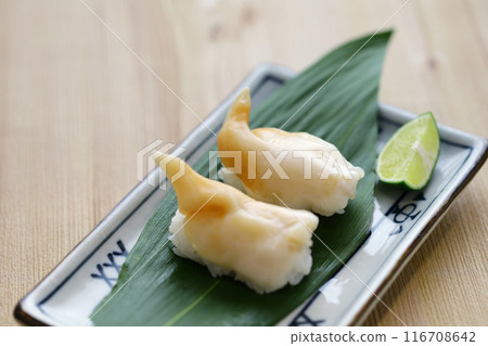Ishikage shellfish nigiri sushi Ishikage shellfish nigiri sushi 116708642