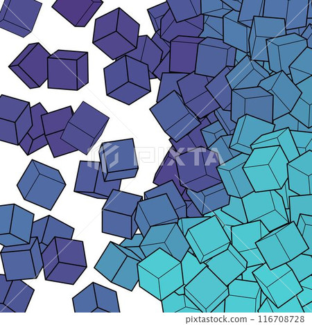 Geometric blue background. Cubes. Template, layout. eps 10 Geometric blue background. Cubes. Template, layout. eps 10 116708728