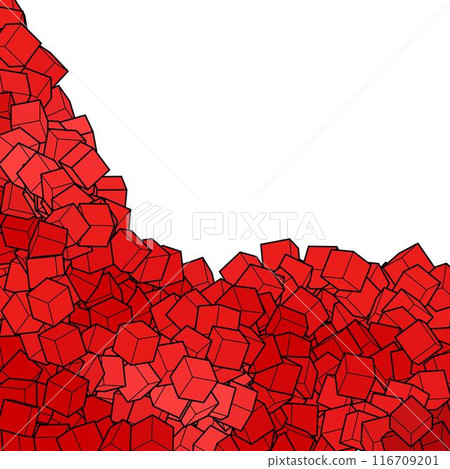 Abstract background from red cubes. polygonal style. Geometric background. eps 10 116709201