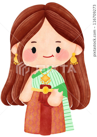 Little girl in Thai dress 116709273