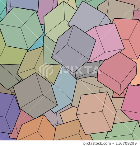 Colors presentation template. Design element. Cubes. eps 10 116709299