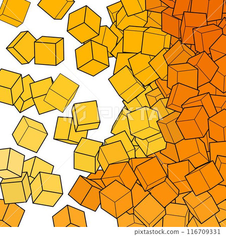 Orange background from cubes. Design element. Presentation template. Vector background for the cover. Orange background from cubes. Design element. Presentation template. Vector background for the cover. 116709331