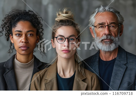 Portraits of individuals with unique features. Be different, be unique. 116709718