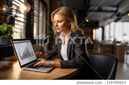 Businesswoman, Laptop, Woman 116709824