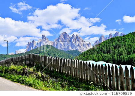 Geisler massif from the village of Santa Maddalena Geisler massif from the village of Santa Maddalena 116709839