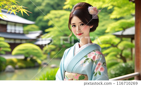 一個穿著和服的女人 116710269