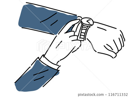 看手錶的商務人士的手 116711332