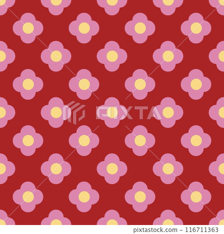 Floral repeat pattern, pop print textile pattern, pink floral seamless pattern Floral repeat pattern, pop print textile pattern, pink floral seamless pattern 116711363